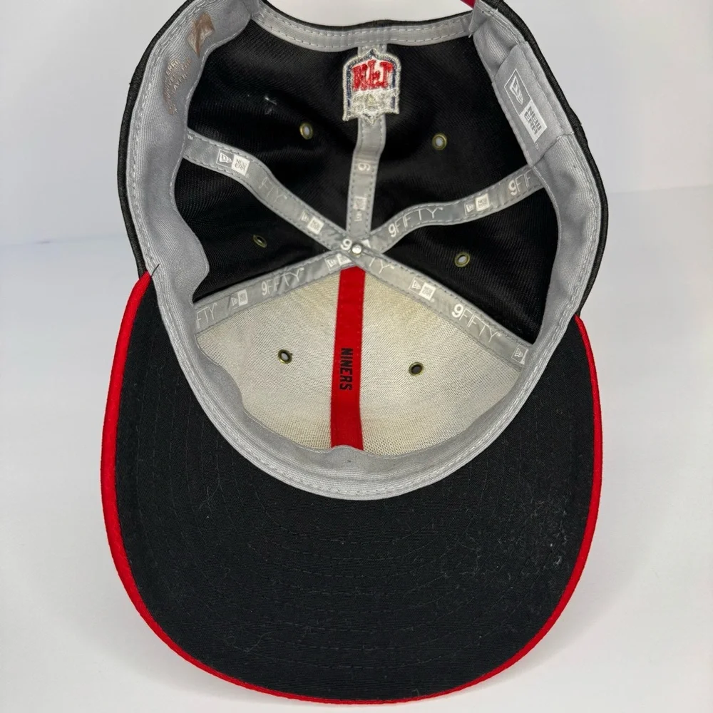 New Era 59fifty San Francisco 49ers Size 7 3/4 Hat Charcoal Red‎ Stipe